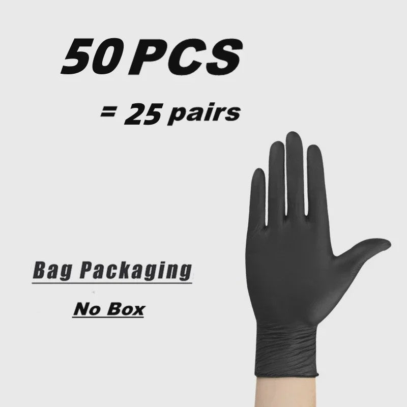 Zwarte Nitril Wegwerphandschoenen - Waterdicht & Latex Vrij - Per 10/20/50/100 Stuks