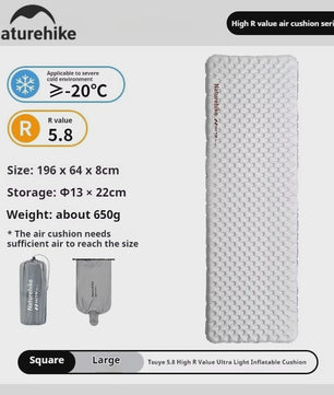 Naturehike R5.8 Opblaasbaar Slaapmatje - Ultralicht & Thermisch Geïsoleerd voor Buitenavonturen
