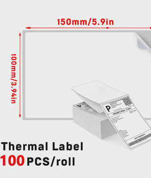4x6 Inch Thermische Verzendlabels - 500 Stuks - Barcode & Logo Printen