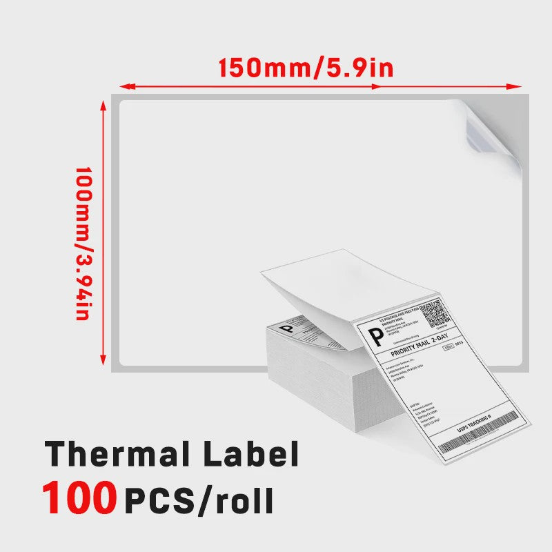 4x6 Inch Thermische Verzendlabels - 500 Stuks - Barcode & Logo Printen