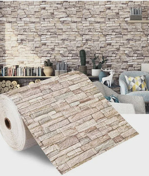 3D Baksteen Behang - Zelfklevend, Waterdicht & Makkelijk Aan te Brengen (70cm x 1m)