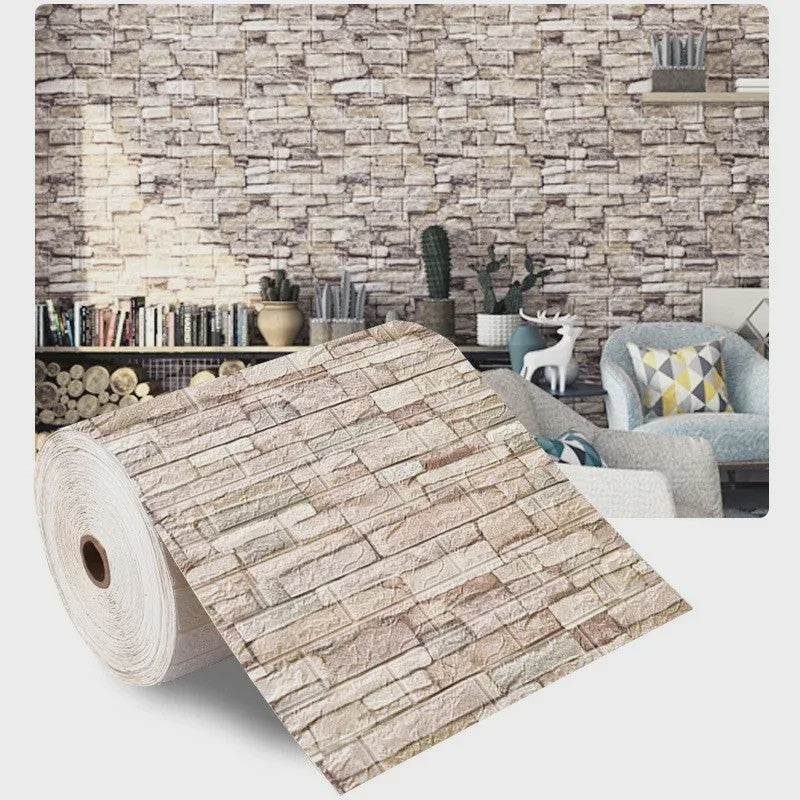 3D Baksteen Behang - Zelfklevend, Waterdicht & Makkelijk Aan te Brengen (70cm x 1m)