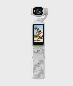 4K Handheld Gimbal Action Camera met 180° Draaibare Lens, Anti-Shake & Fill Light voor Vlogs & Outdoor Sport