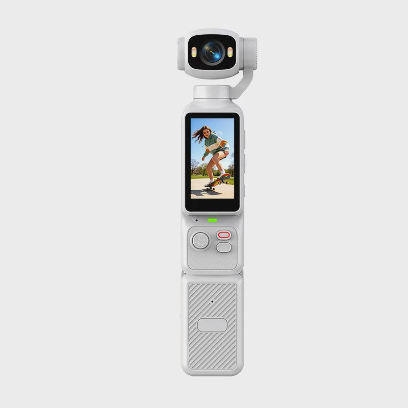 4K Handheld Gimbal Action Camera met 180° Draaibare Lens, Anti-Shake & Fill Light voor Vlogs & Outdoor Sport