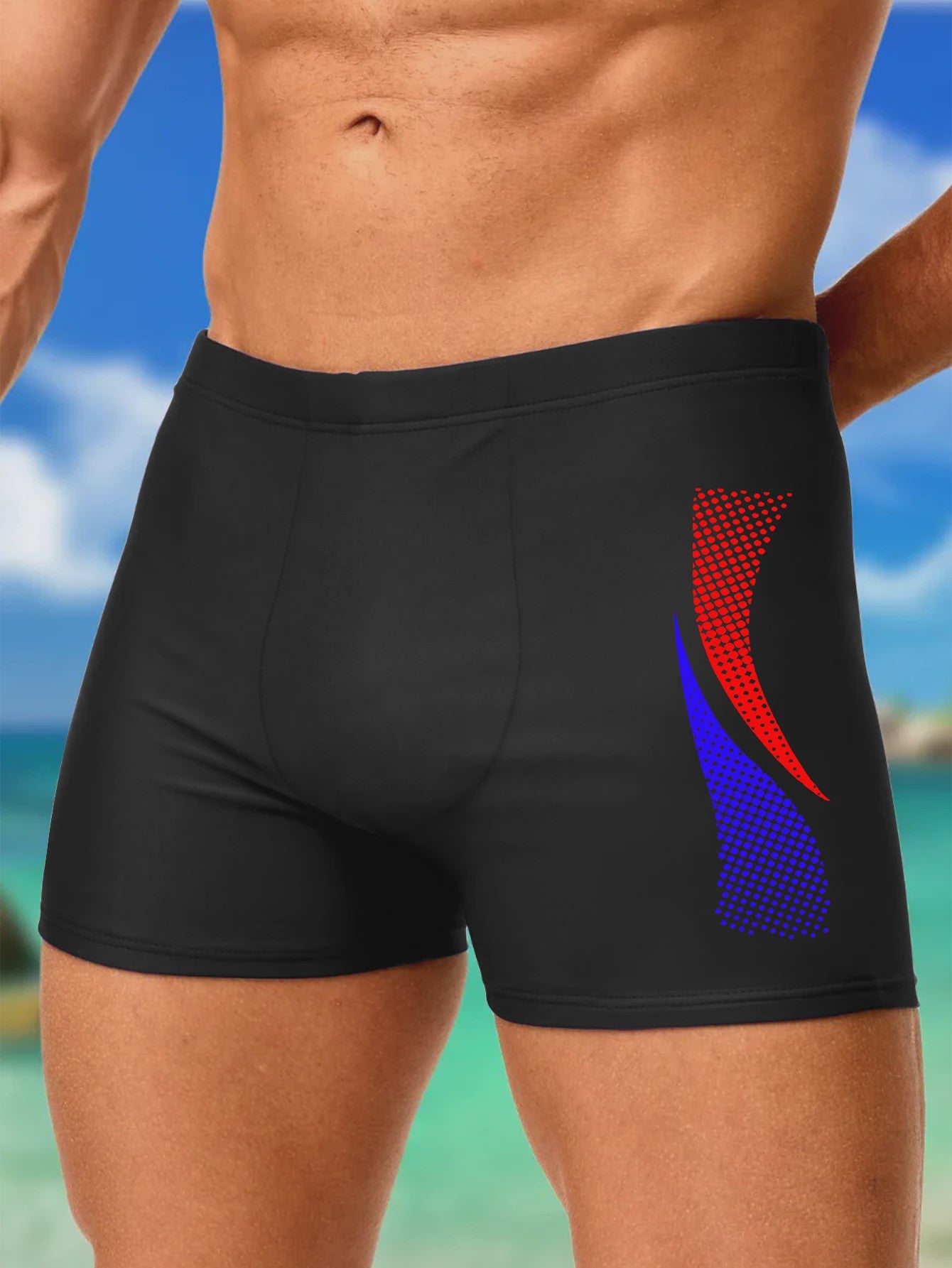 Heren Zwembroek Boxershorts met Snelle Droogtijd en Modieuze Print