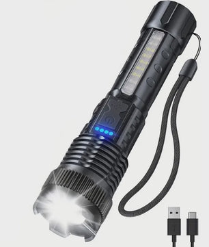 Krachtige Oplaadbare LED Zaklamp Tactisch met Zoom & 6 Modi
