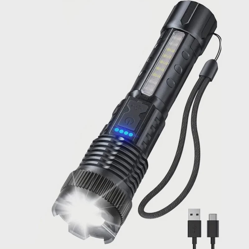 Krachtige Oplaadbare LED Zaklamp Tactisch met Zoom & 6 Modi