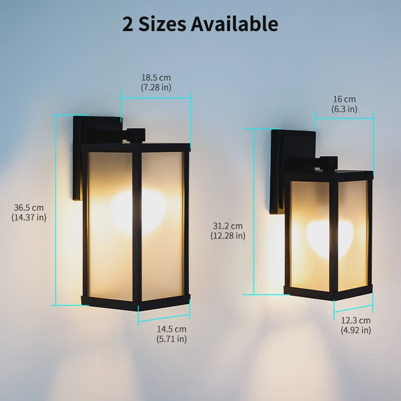 Moderne Zwarte Aluminium Buitenlamp IP55 Waterdicht - Wandlamp voor Tuin, Garage & Entree