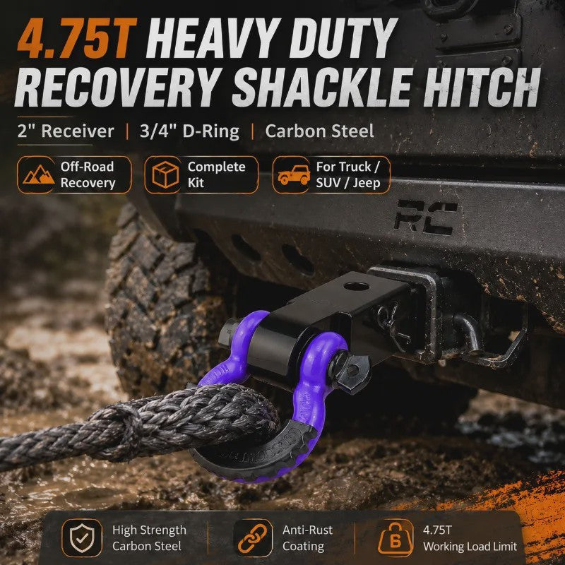 Heavy Duty Trekhaak Adapter met Paarse Slagpen - 4750KG Capaciteit