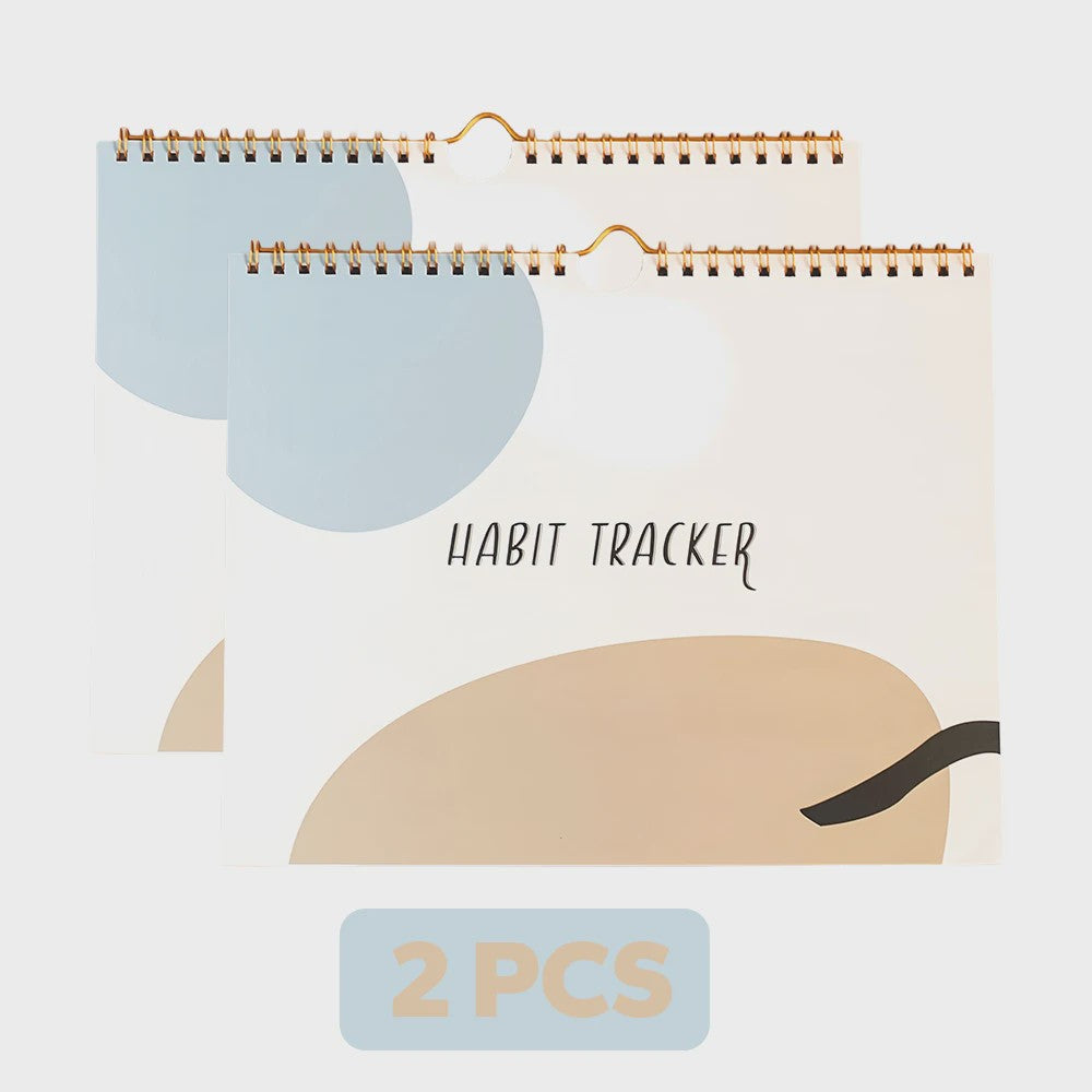 Motiverende Habit Tracker Kalender & Journal - 12 Maanden OngeДата, Plan Je Doelen