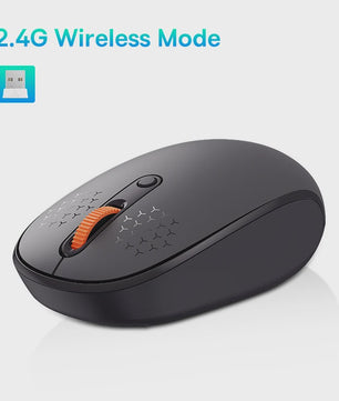 Baseus Draadloze Muis: Bluetooth & 2.4GHz, 1600DPI, Stille Kliks - Perfect voor PC, MacBook & Tablet