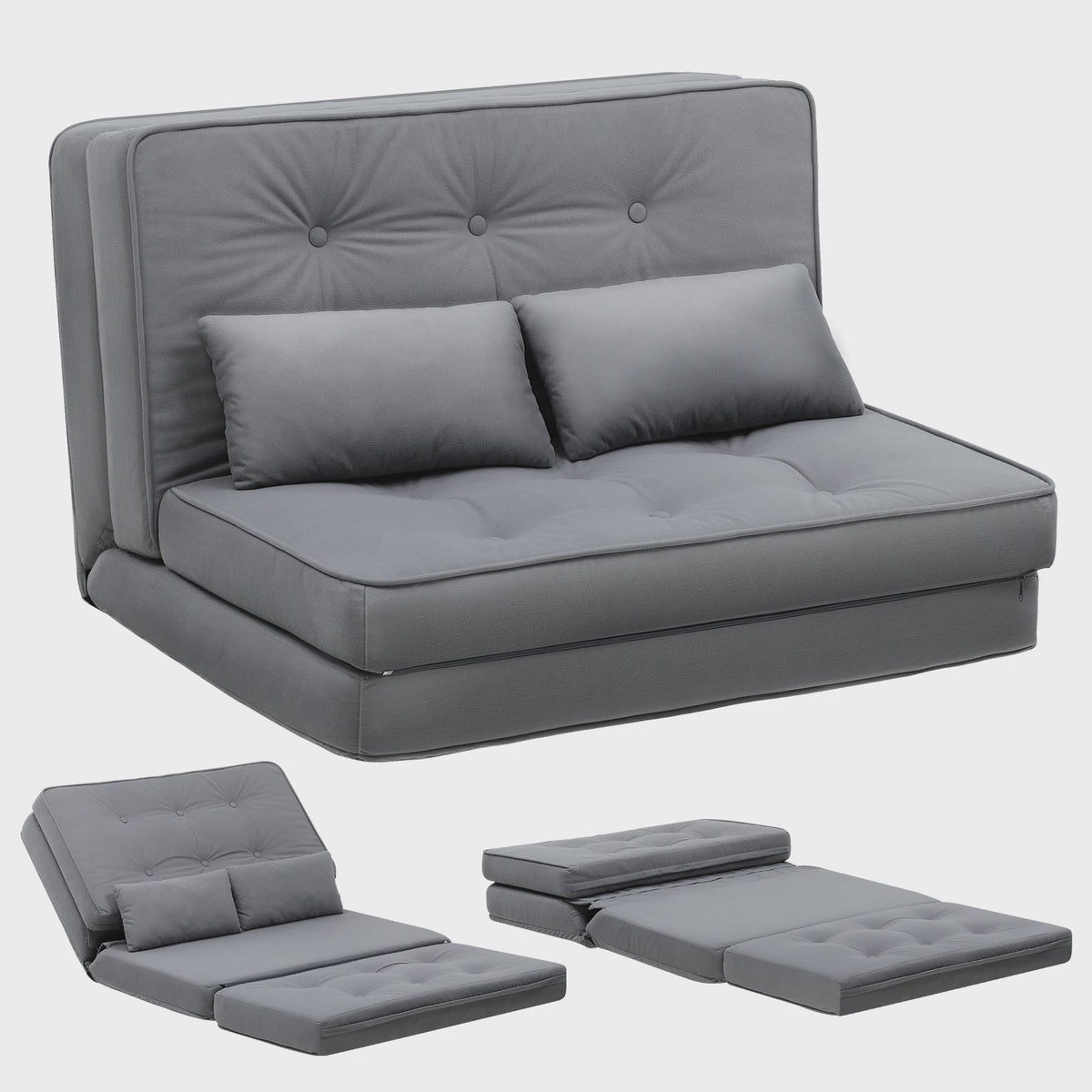 3-in-1 Slaapbank met Verstelbare Rugleuning - Compact en Comfortabel