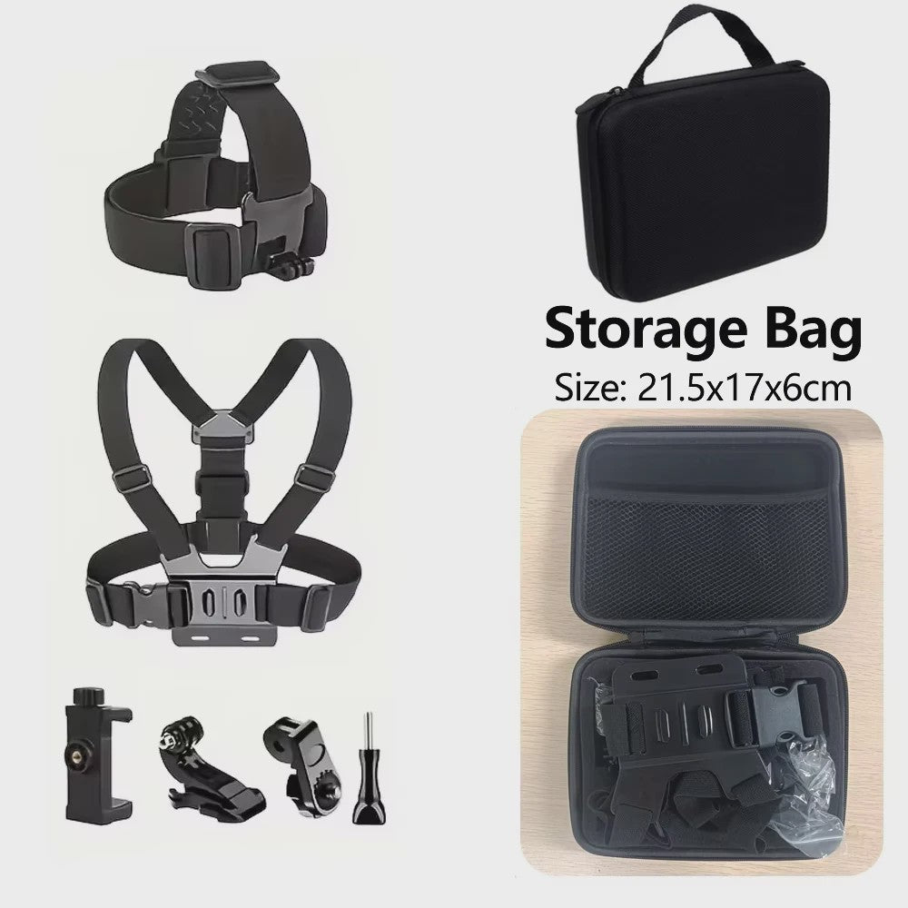 Verstelbare Borstband Mount Harness voor GoPro & Actiecamera's