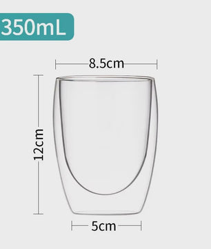 Dubbelwandige Glazen Mokken - Hittebestendig & Handgemaakt voor Koffie, Thee, Bier & Whiskey