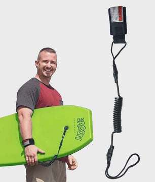Veiligheid Surf Leash met Enkelband - Coiled Koord voor Bodyboard & Surfplank