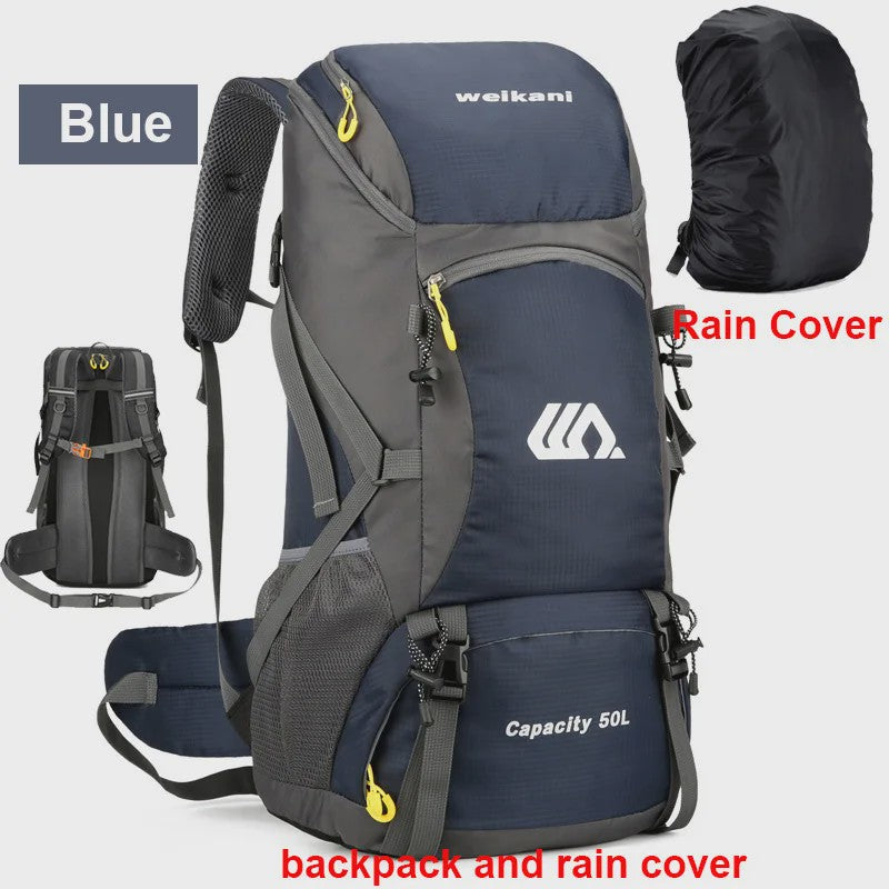 50L Waterdichte Reisrugzak - Grote Outdoor Backpack voor Kamperen, Wandelen & Klimmen
