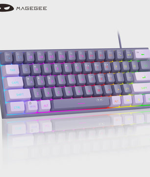 MageGee Mini 60% Gaming Toetsenbord met RGB Backlit, 61 Toetsen, Compact & Ergonomisch