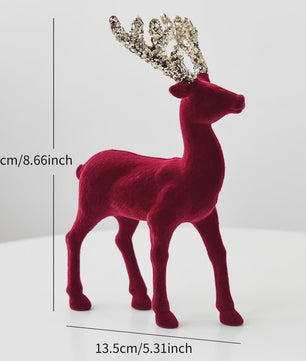 Kerstdecoratie: Pluche Herten Ornament voor Kerstboom of Bureau