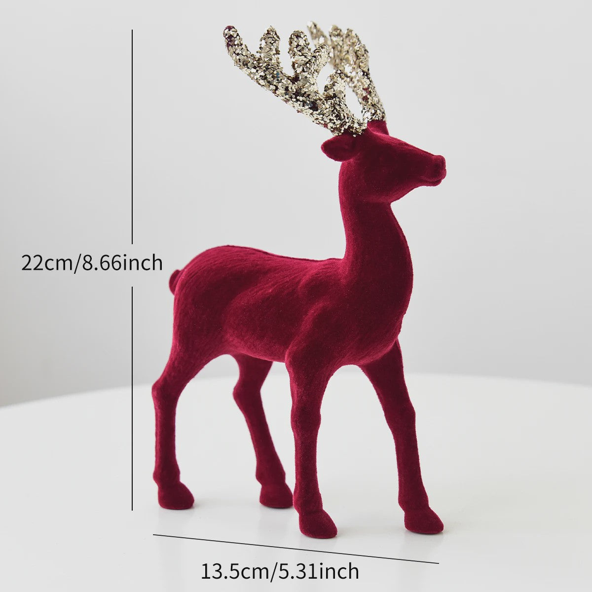 Kerstdecoratie: Pluche Herten Ornament voor Kerstboom of Bureau
