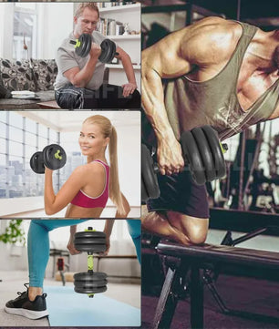 Verstelbare Dumbbell Set 10-40kg met Verbindingsstang - Complete Home Gym Krachttraining