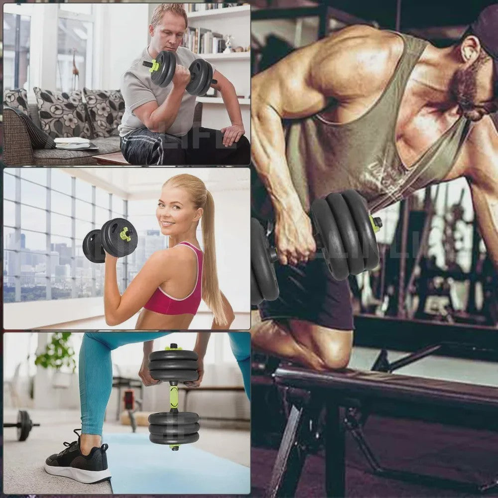 Verstelbare Dumbbell Set 10-40kg met Verbindingsstang - Complete Home Gym Krachttraining