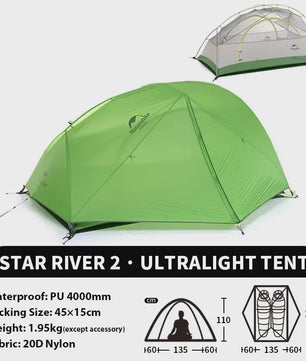 Naturehike Star-River 2-persoons 4-seizoenen ultralichte waterdichte tent