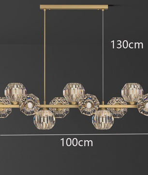 Moderne LED Plafondlamp - Hanglamp met Kristallen Bollen voor Woonkamer & Eetkamer