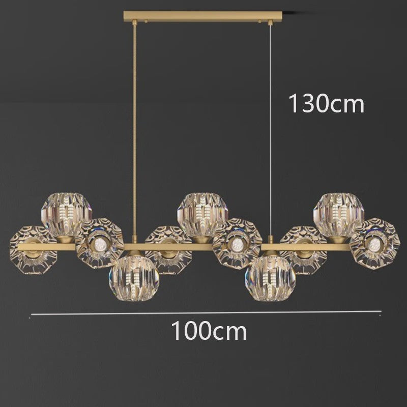 Moderne LED Plafondlamp - Hanglamp met Kristallen Bollen voor Woonkamer & Eetkamer
