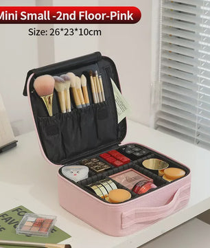 Grote Make-up Tas met Verstelbare Vakken - Multifunctionele Reis Organizer