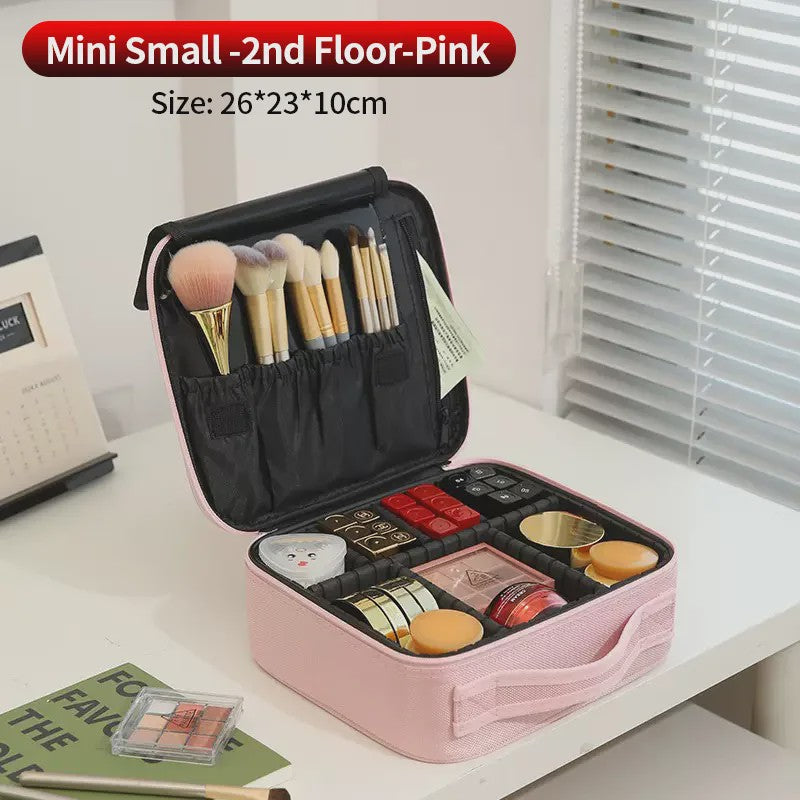 Grote Make-up Tas met Verstelbare Vakken - Multifunctionele Reis Organizer