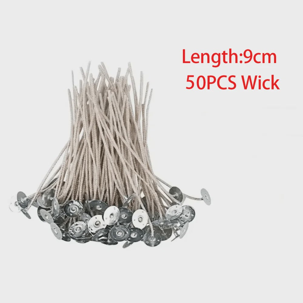 50x Kaarsen Lonten 6-20cm - Rookvrij Katoen voor DIY Kaarsen Maken & Decoratie