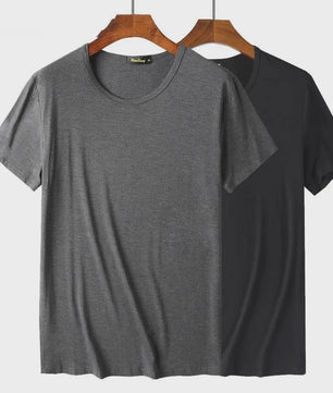 2-Pack Bamboe Fiber T-shirts Heren - Ronde Hals, Korte Mouw, Ademend & Zweetabsorberend