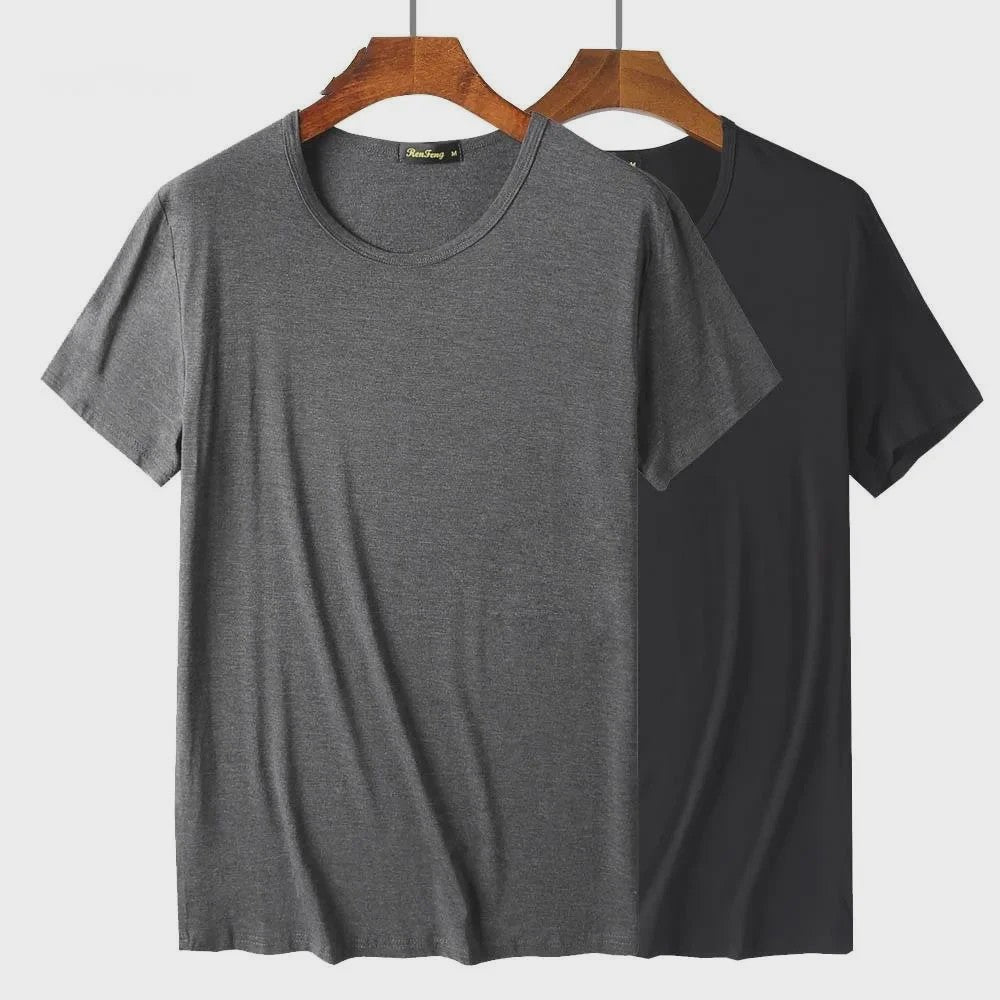2-Pack Bamboe Fiber T-shirts Heren - Ronde Hals, Korte Mouw, Ademend & Zweetabsorberend