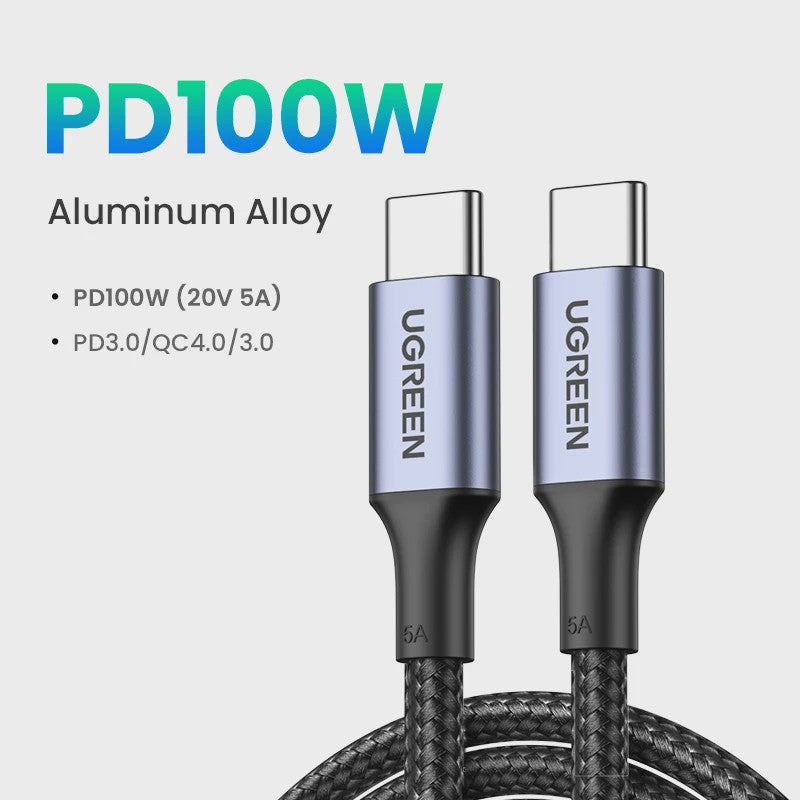 UGREEN 100W USB-C naar USB-C Kabel met E-Marker Chip - PD Fast Charging