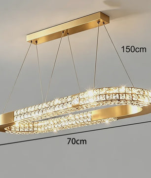 Luxe Kristallen Plafondlamp - Moderne Hanglamp voor Eetkamer & Woonkamer