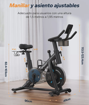 MERACH S26B2 Hometrainer - Stille Magneetweerstand Fiets met App & Fitness Cursussen