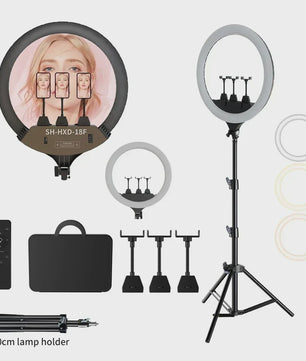 18 Inch Ring Light LED Videolamp met Statief en Telefoonhouder voor YouTube, Selfie & Studio Fotografie