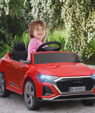 Elektrische Kinderauto Audi Q8 E-tron Sportback - Licentie, Afstandsbediening, Licht & Geluid - Grijs