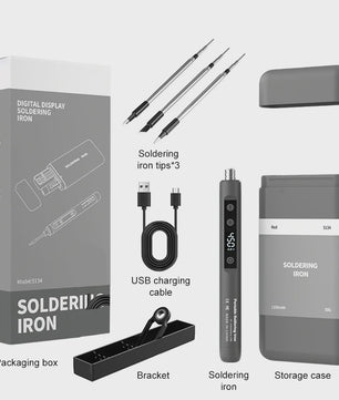 15W USB Slimme Soldeerbout Set met Temperatuurregeling en Type-C