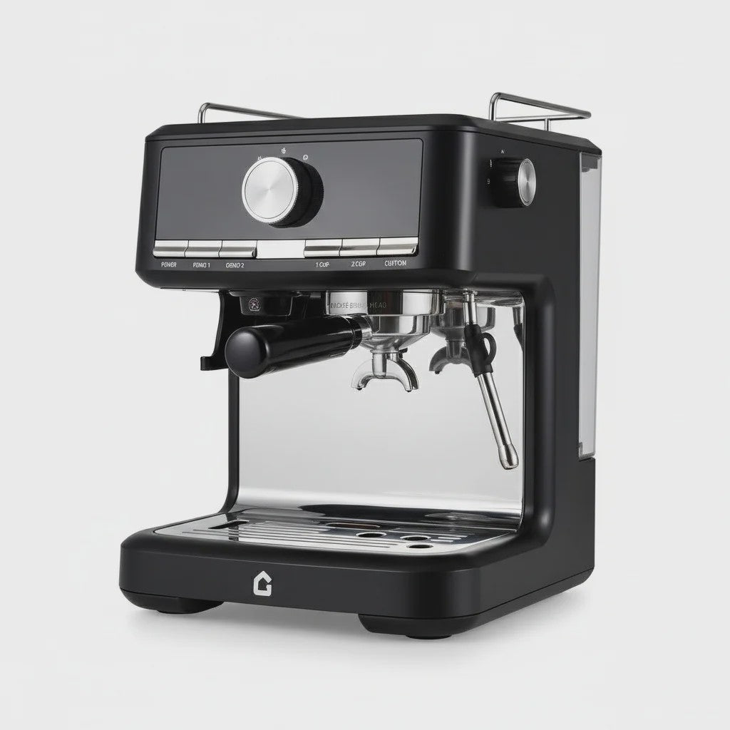 HiMISS Volautomatische Espressomachine met Ingebouwde Grinder en Melkopschuimer - 15 Bar