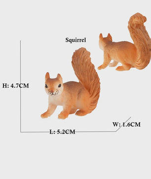 Set van 6 Realistische Dierenbeeldjes: Capibara, Eekhoorn & Marmot Speelgoed