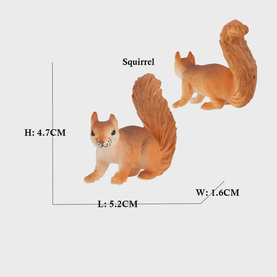 Set van 6 Realistische Dierenbeeldjes: Capibara, Eekhoorn & Marmot Speelgoed