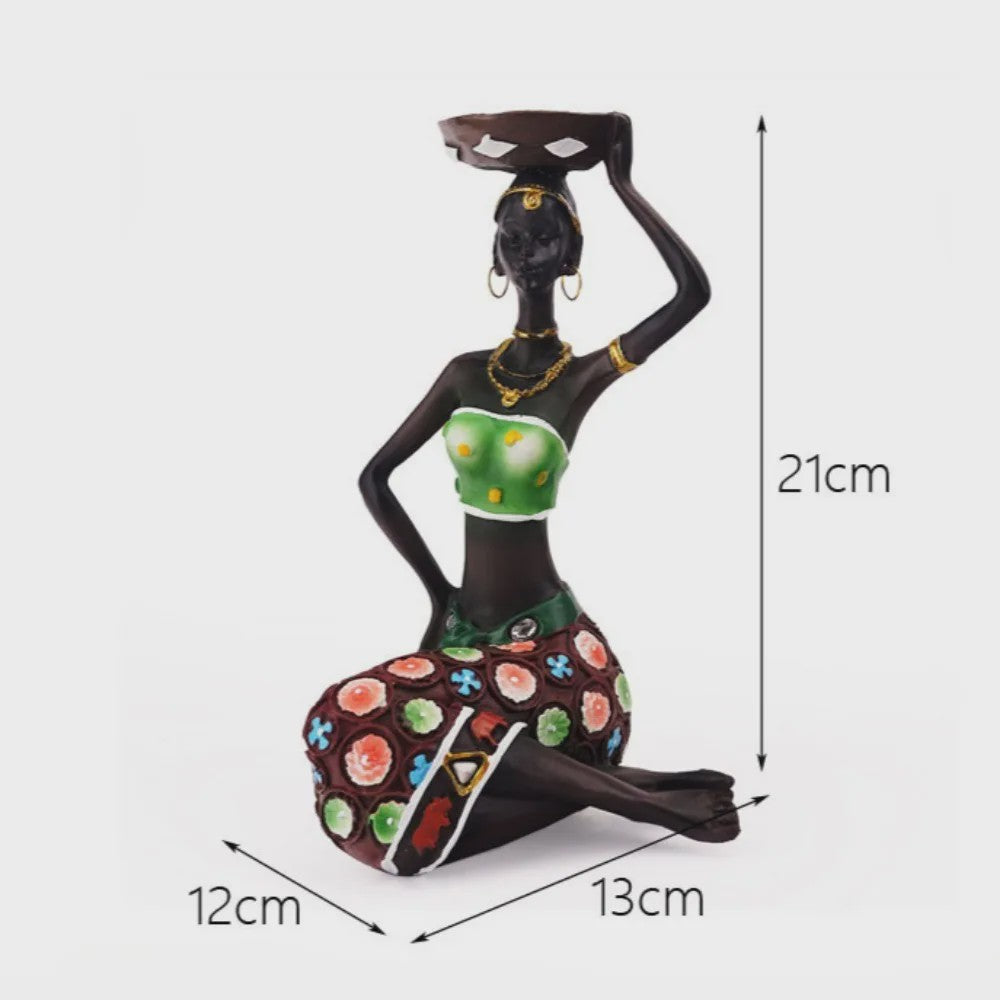 Afrikaanse Stijl Kandelaars - Decoratieve Figuren Set voor Huis & Interieur