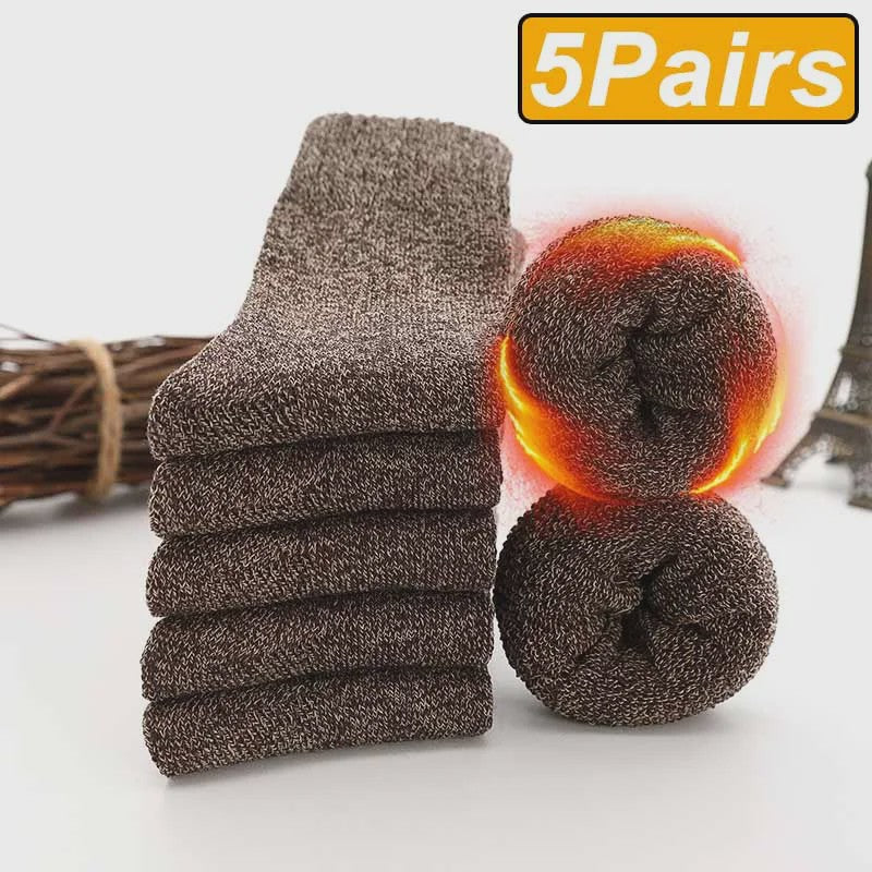 5 Paar Super Dikke Thermosokken Heren & Dames - Winter Warm & Anti-Koud