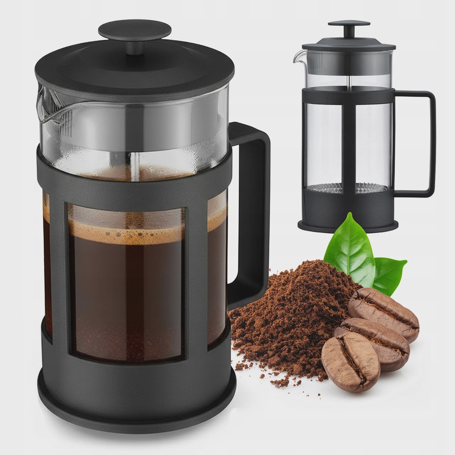 Glazen Koffie en Theepot met Infuser - 1 Liter - Hittebestendig - Modern Keukengerei