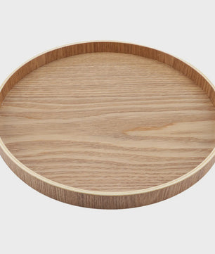 Houten Serveerschaal Rond - Stijlvol voor Thee, Fruit, Snacks & Decoratie
