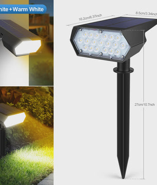 Waterdichte Solar LED Spotlight met Grondspies - Tuinverlichting