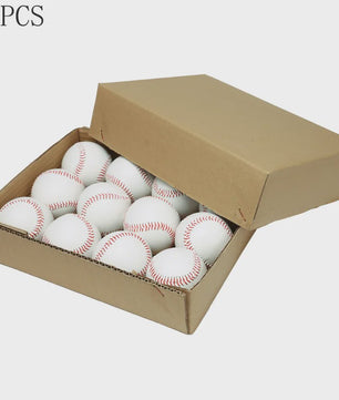 Set van 12 Baseball Softbal Trainingsballen - 9 Inch, Handgemaakt, Hard & Zacht