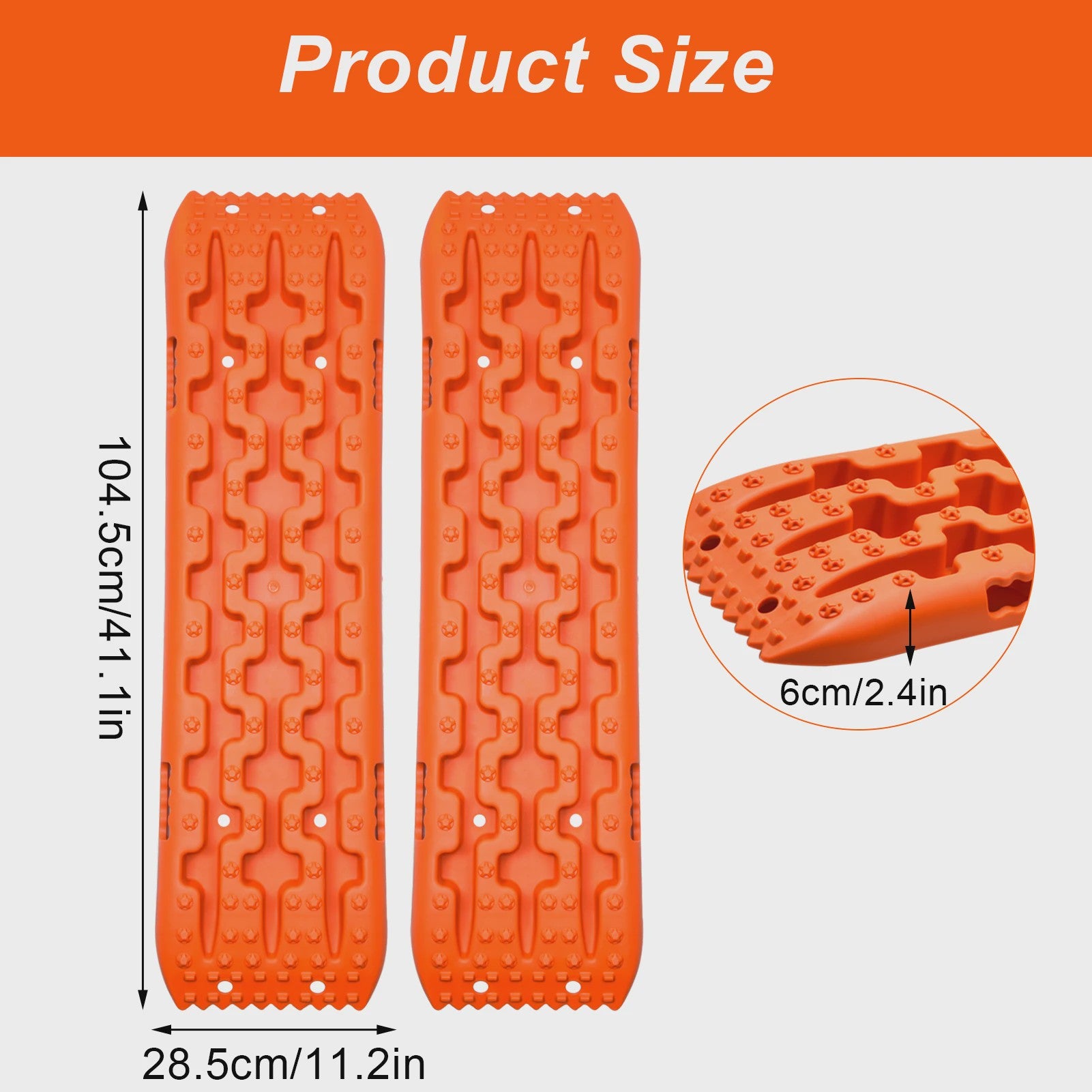 Tractieborden Set (2 stuks) - Offroad Hulp voor Sneeuw, Modder en Zand