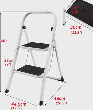 Veilige Opvouwbare Trapkruk 2-4 Treden - Draagbaar, Antislip, Ruimtebesparend